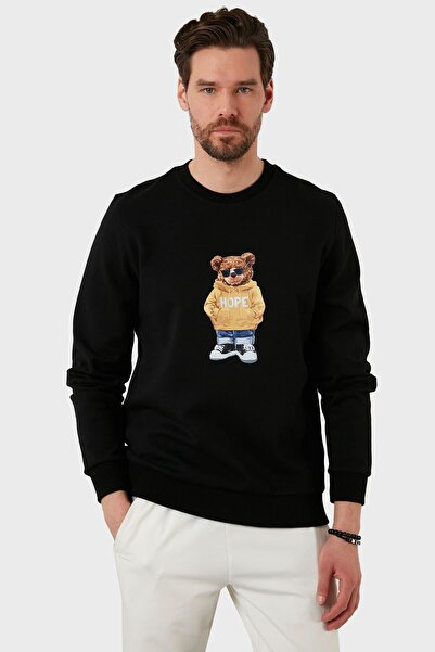 Exxe Ανδρικός ιδρώτας με στάμπα με κανονική εφαρμογή Crew Neck Cotton Sweat 6141002