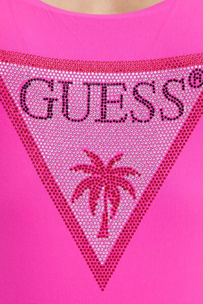 Guess One Piece Logolu İp Askılı Mayo E4GJ03MC040  MAYO E4GJ03 MC040 G6H0