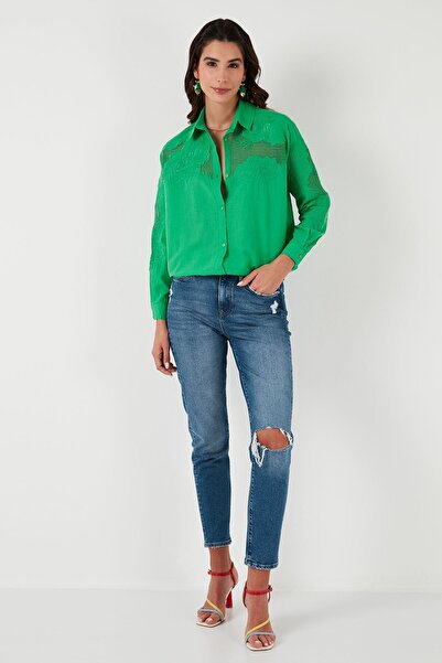 Lela Laced Cotton Regular Fit Thin Shirt SHIRT51442274