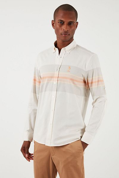 U.S. Polo Assn. U.S. Πόλο με κουμπιά γιακά 100% βαμβακερό κανονικό πουκάμισο ανδρικό πουκάμισο G081GL0041831534
