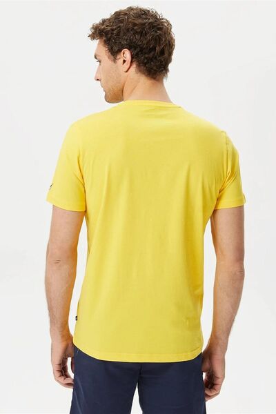 Nautica Ανδρικό μπλουζάκι με λαιμόκοψη 100% βαμβάκι - τυπωμένο εμπορικό σήμα, TSHIRT Standard Fit V35528T 70E