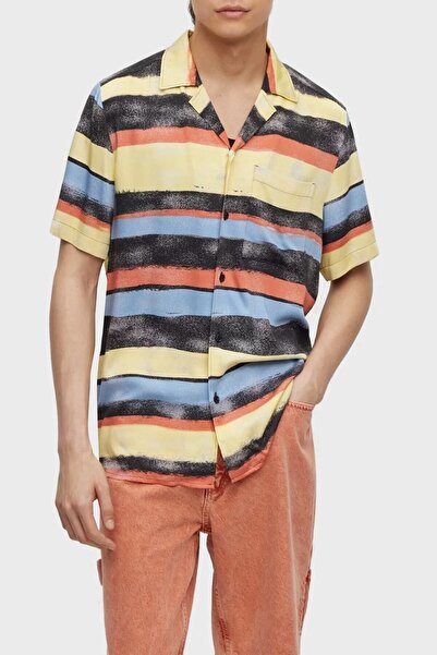 HUGO Patterned Patchwork Collar Relaxed Fit Shirt Men's Shirt 50490675 971