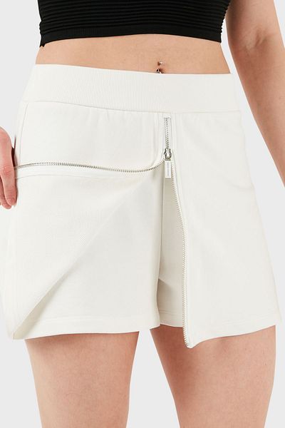 Armani Exchange Zippered Cotton Shorts Skirt - 3DYS91 YJFDZ 1125