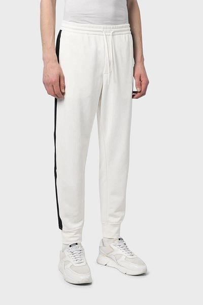 Emporio Armani شعار القطن الخصر العادية تناسب السراويل عداء ببطء الرجال بنطلون 3r1pz4 1jl
