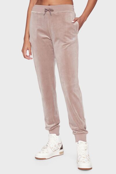 Guess Pantaloni de jogger Couture din velur - Decoltare confortabilă V3BB27KBXI2 G1FT