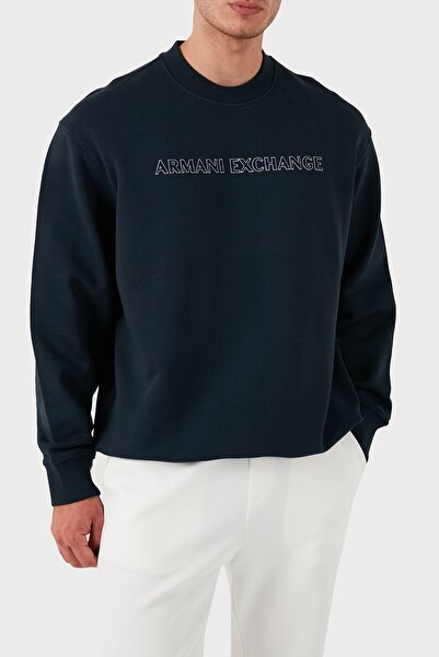 Armani Exchange Ανδρικός ιδρώτας - λαιμόκοψη, βαμβακερό, SWEAT 6DZMBA ZJADZ 1510