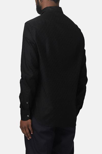 Emporio Armani Patterned 100% Cotton Regular Fit Long Sleeve Shirt Men's Shirt 3R1C86 1K0DZ F082