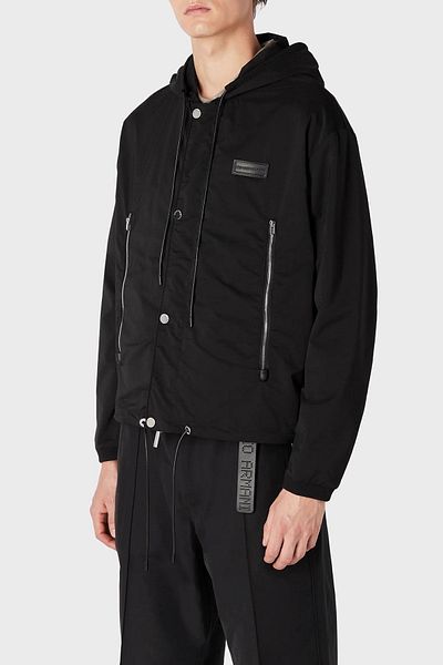 Emporio Armani سترة رياضية بغطاء للرأس بقصة عادية للرجال 6R1BU2 1NAMZ 0999