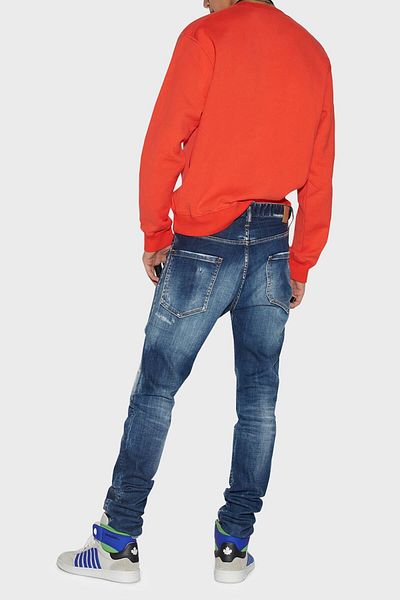 DSquared2 Cotton Normal Waist Slim Fit Cool Guy Jeans Men's Denim Trousers S74lb1266 S30342 470