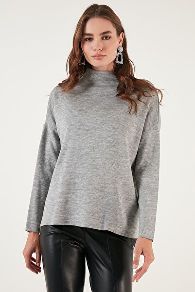 Lela Long Stand Collar Thin Knitwear Sweater - Back 4615002