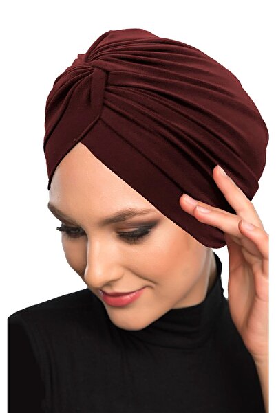 fidan bone Coffee Instant Turban Hijab με σταυρωτό γάντζο εξωτερικό και καπάκι πισίνας