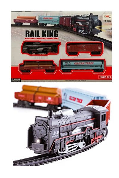 Brother Toys Oyuncak 14 Parça Farları Yanabilen 1 Metre Raylı Sesli Ve Işıklı Tren Seti Piller Hediye