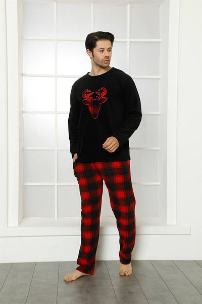 Akbeniz Ανδρικές πιτζάμες Fleece WelSoft 6798