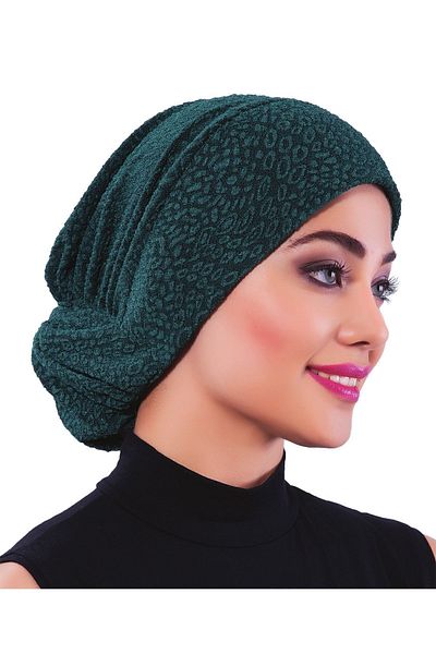fidan bone Topped Brocade Hurrem Color Ready-made Hijab Hijab Bonnet