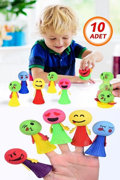 Bundera 10 Pieces Emoji Pattern Little Man Toy Karne Gift for Birthday