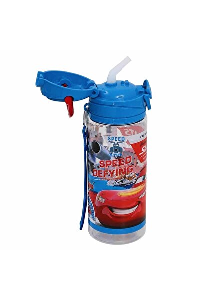 CARS Lisanslı Pipetli Plastik Matara 500 ml Mavi (OTTO-42520)