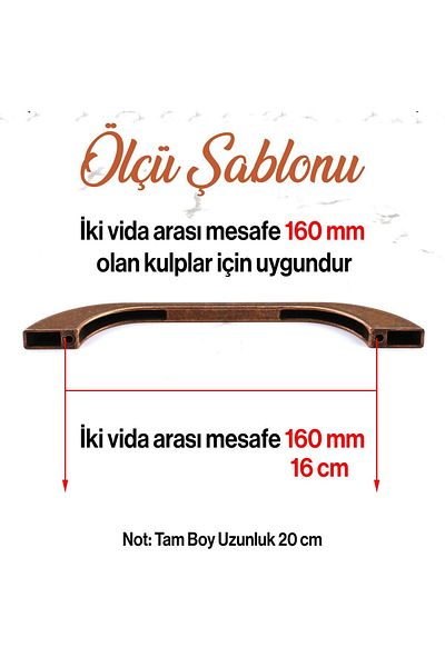 Badem10 Meriç 160 mm - 16 cm Mobilier din metal antic din cupru antic Dulap de bucătărie Mâner dulap Mâner