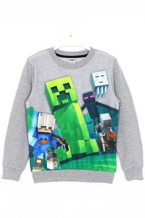 Minecraft Cocuk Gri Minecraft Creeper Bask l Sweatshirt 5 14 Ya Fiyat Yorumlar Trendyol