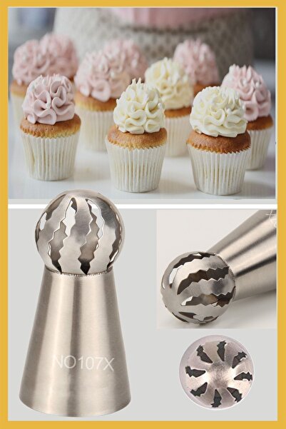 ENJOYPEPERON طرف حقيبة ضغط كريم من الفولاذ المقاوم للصدأ (نصائح تقشير الكرة الروسية) 1 قطعة + 4 أكياس ضغط