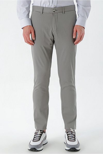 Morven Men's Gray Piefti Cotton Side Pocket Slim Fit Chino Pants