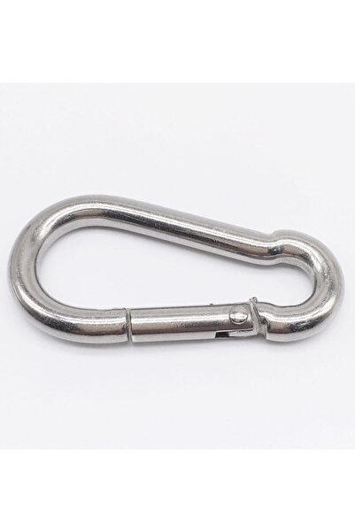 Bundera Galvanizli Karabina Hamak Salıncak Askısı Çelik Kanca 6 Mm X 6 Cm