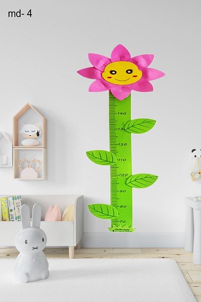 Bundera Height Measurer Sticker Giraffe Lion Bird Teddy Bear Growth Chart Ruler