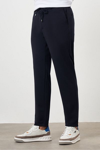 Morven Ανδρικό παντελόνι Jogger με μπλε Navy Slim Fit