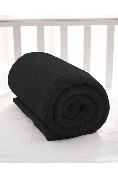 Bundera Nomi Baby Blanket Black Newborn Baby Crib Stroller Swaddle Plush Blanket 100x120 Cm