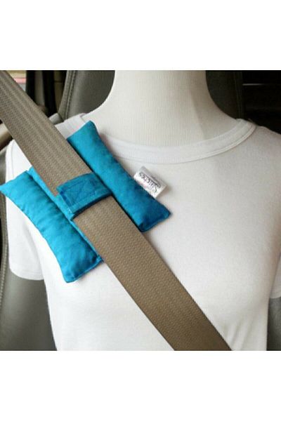 Bundera Support Seat Belt Support Pillow Blue Adjustable Chest Travel Pillow