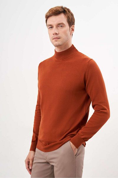Morven Ανδρικό πλεκτό Basic Half Turtleneck Dynamic Fit Άνετο Πλεκτό