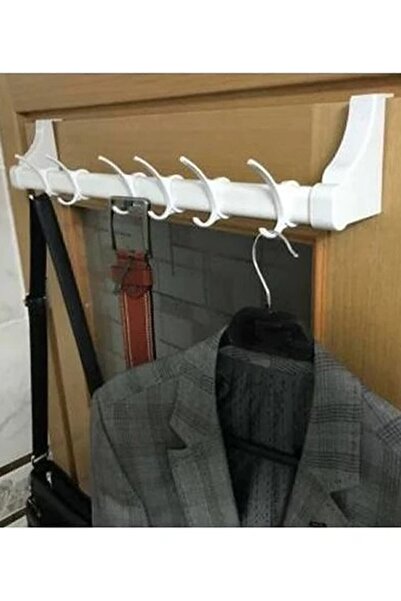 Bundera Kancalı Kapı Arkası Askı Ceket Mont Kıyafet Askısı Plastik 12 Kancalı Portatif Amerikan Askı Çengel