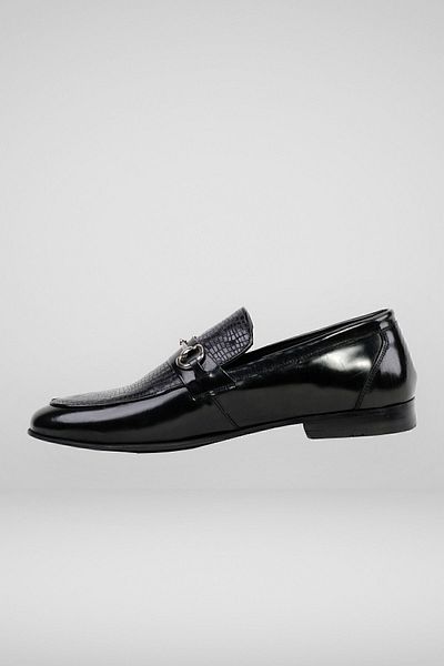 Morven Men's Black Classic Buckle Poly Sole Shoes