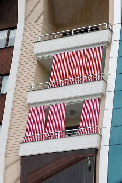 Bundera Balcony Curtain Balcony Canvas Balcony Railing Cornice Lace Buttoned Sunshade Curtain Background Curtain