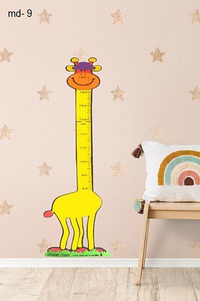 Bundera Height Measurer Sticker Giraffe Lion Bird Teddy Bear Growth Chart Ruler