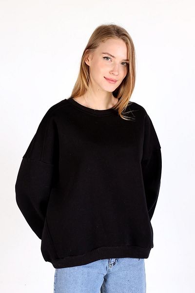 Rays 9152M Sweat negru cu gât turnat