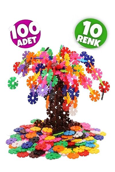Bundera 100 Pieces Toy Creative Discs - Stem Training, Locked Skill Set