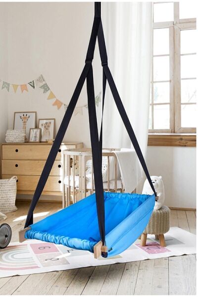 Bundera Flow Hamak Beşik Ahşap Yaylı Zıpzıp Hoppala Tavana Asılan Hamak Salıncak Bebek Yatağı