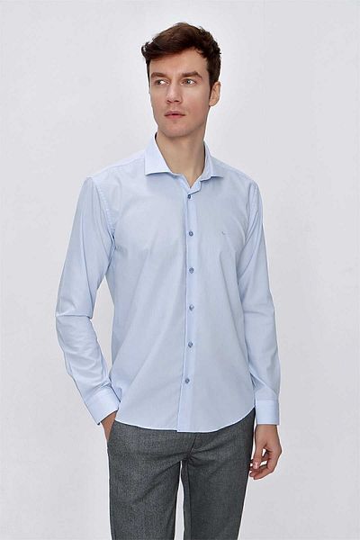 Morven Cămașă A. Blue Basic Slim Fit pentru bărbați