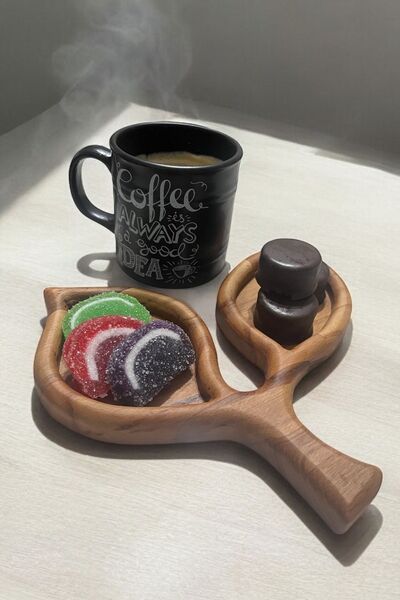 Generic Brand Orange leaf cookie holder, presentation holder, treat sugar bowl