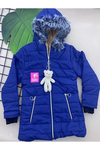 ÖRZİKİDS 7-10 Years Girl's Quilted Coat - Hooded and Inside Versoft