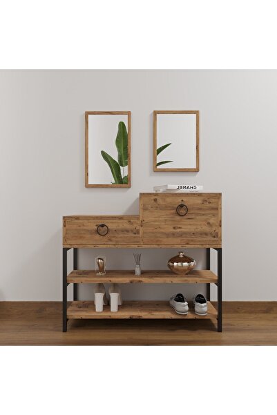 AYMOBSAN Nero Dresuar , Metal Ayaklı Dreseuar , Aynalı Dresuar , Çekmeceli Ve Düşer Kapaklı Dresuar A.çam