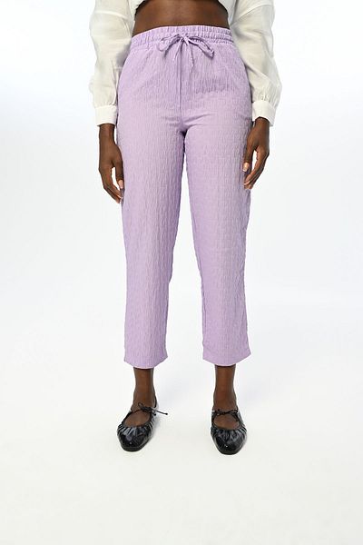 Orfeo Negro Comfortable PatterneD Women's Trousers - PatterneD, Rubber Waist, SoliD Color