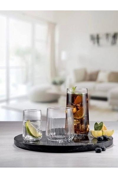 Paşabahçe Dinçer Home - Nova Water Soft Drink and Coffee Side Cup Set 18 Pieces