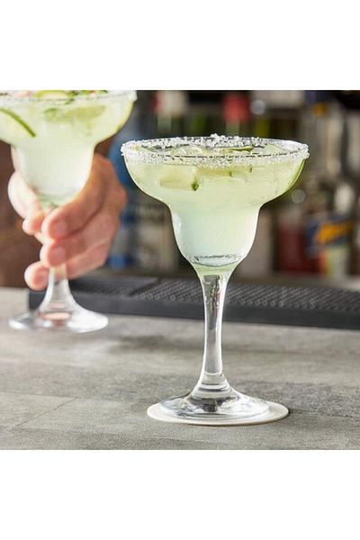 Paşabahçe Capri Margarita Cocktail Soft Drink Glass - Set of 4 Multi-Purpose Presentation Glasses