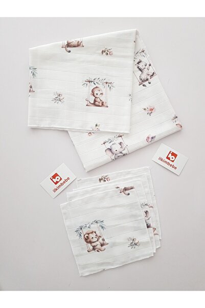 ib ilkimbebe Muslin Blanket for Animals - Wipes Set with Swing