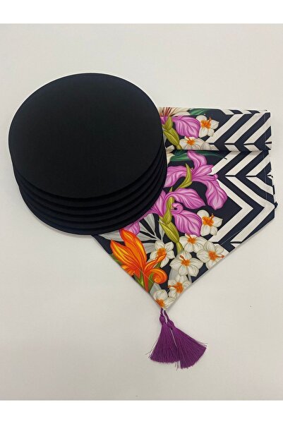 NATURAL HOME Colorful Black Lily Runner Supla Set - Stylish and Functional Set