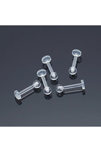 TakıConcept Antialerjik Şeffaf Bioplast Labret Piercing