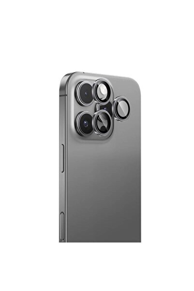 Benks iPhone 16 Pro Uyumlu Safir Kamera Lens Koruyucu Benks DR Serisi Gümüş