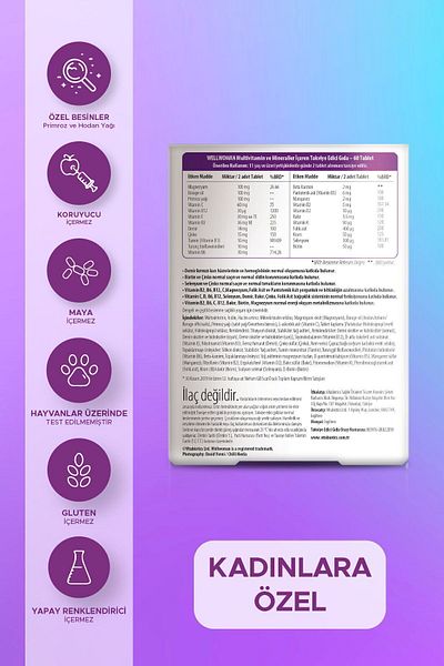 Wellwoman Omega - 6, Special Food Supplement for Women Containing Beta Carotene 60 Tablets