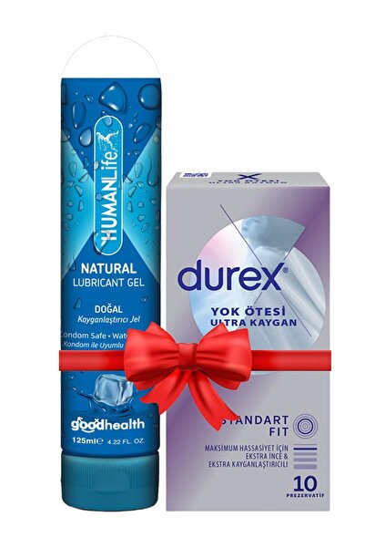 Durex Yok Ötesi Ultra Kaygan Prezervatif 10'lu + Humanlife Doğal Kayganlaştır...